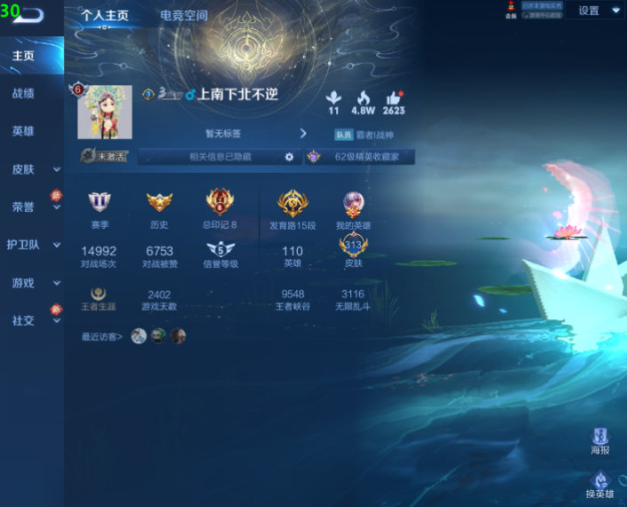 WZ10338王者荣耀账号详情图1 WZ10338王者荣耀账号详情图1