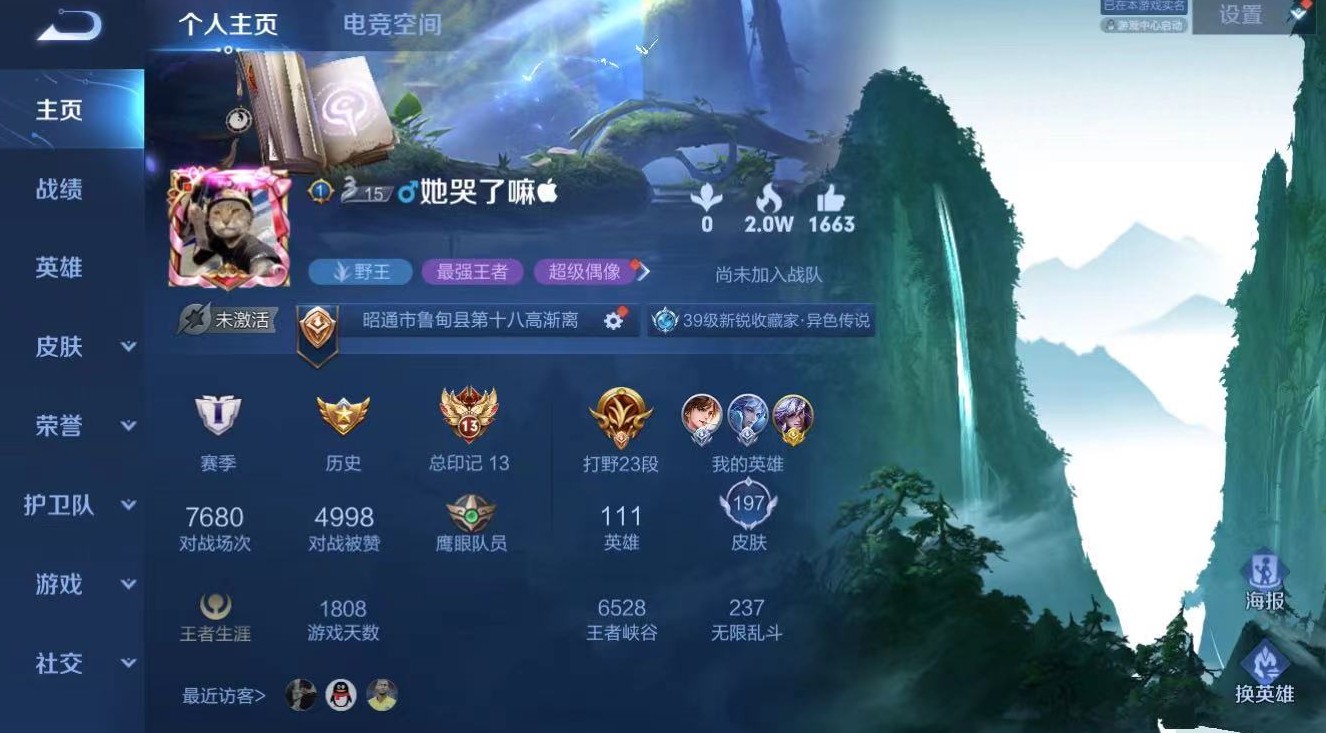 WZ11064王者荣耀账号详情图1 WZ11064王者荣耀账号详情图1