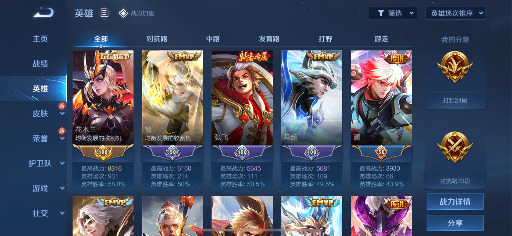 WZ1231951王者荣耀账号详情图4
