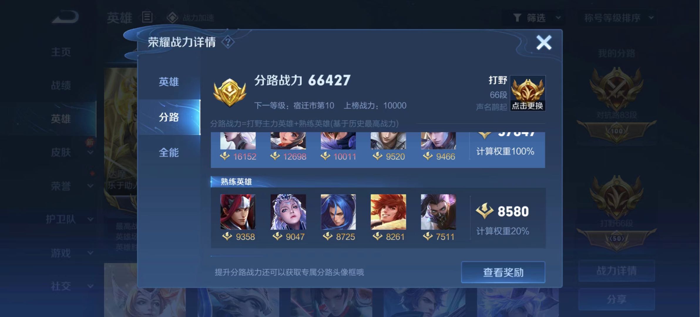 WZ25159王者荣耀账号详情图4