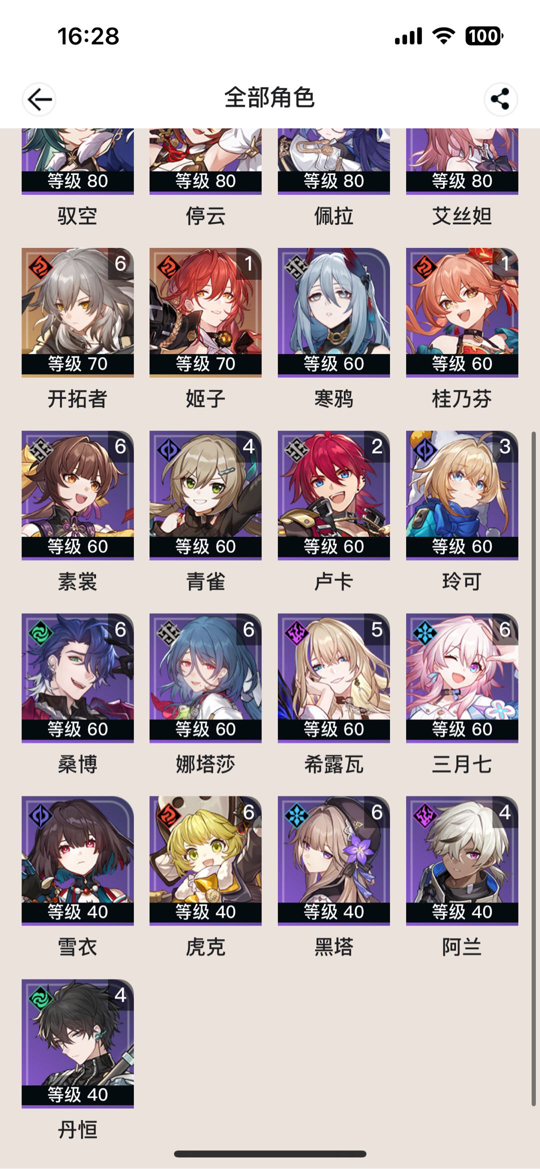 XQ20816星穹铁道账号详情图3