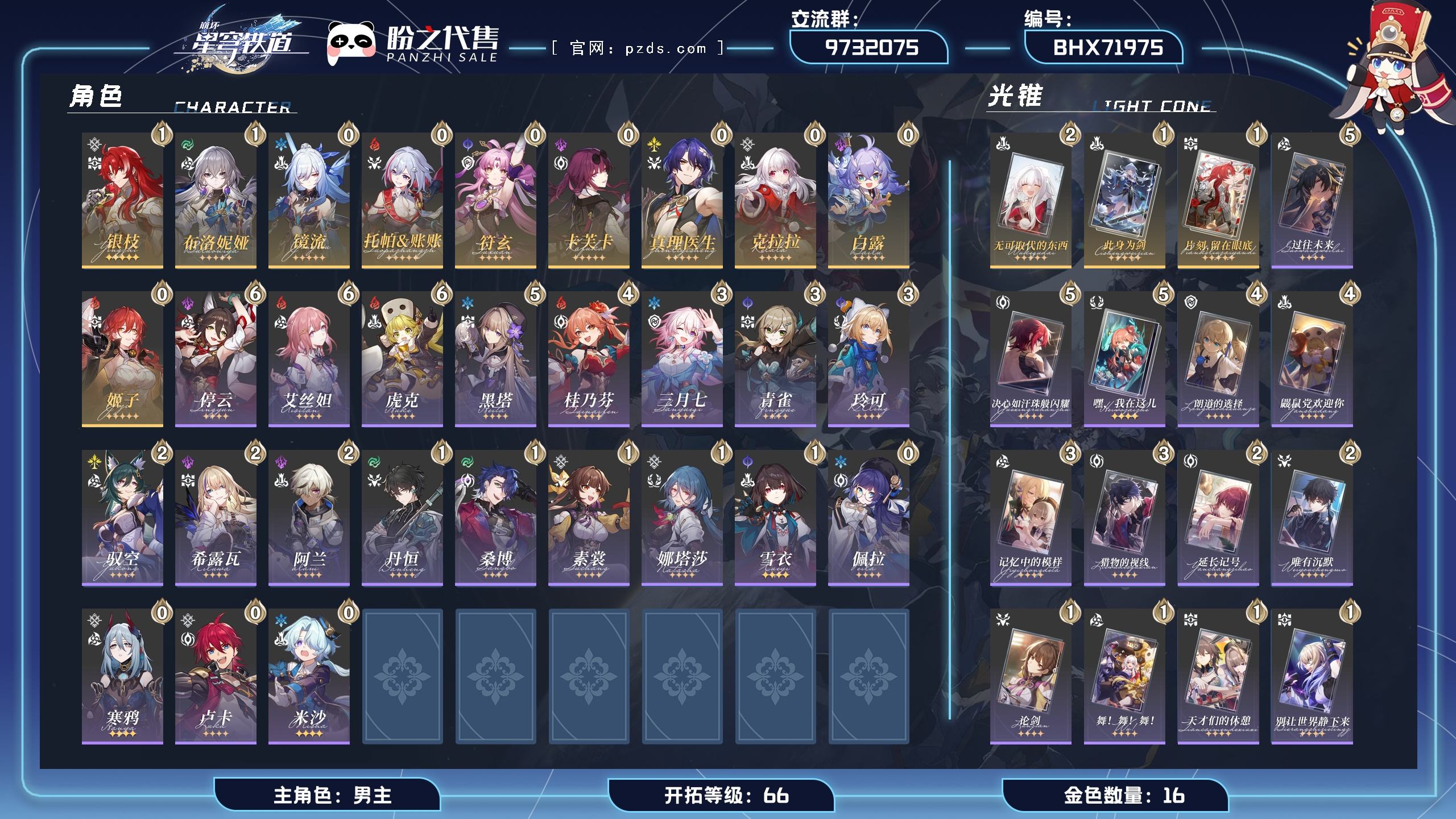XQ21309星穹铁道账号详情图1