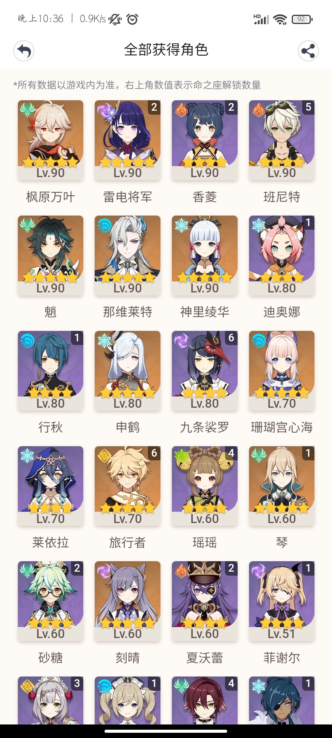 YS28152原神账号详情图5 YS28152原神账号详情图5