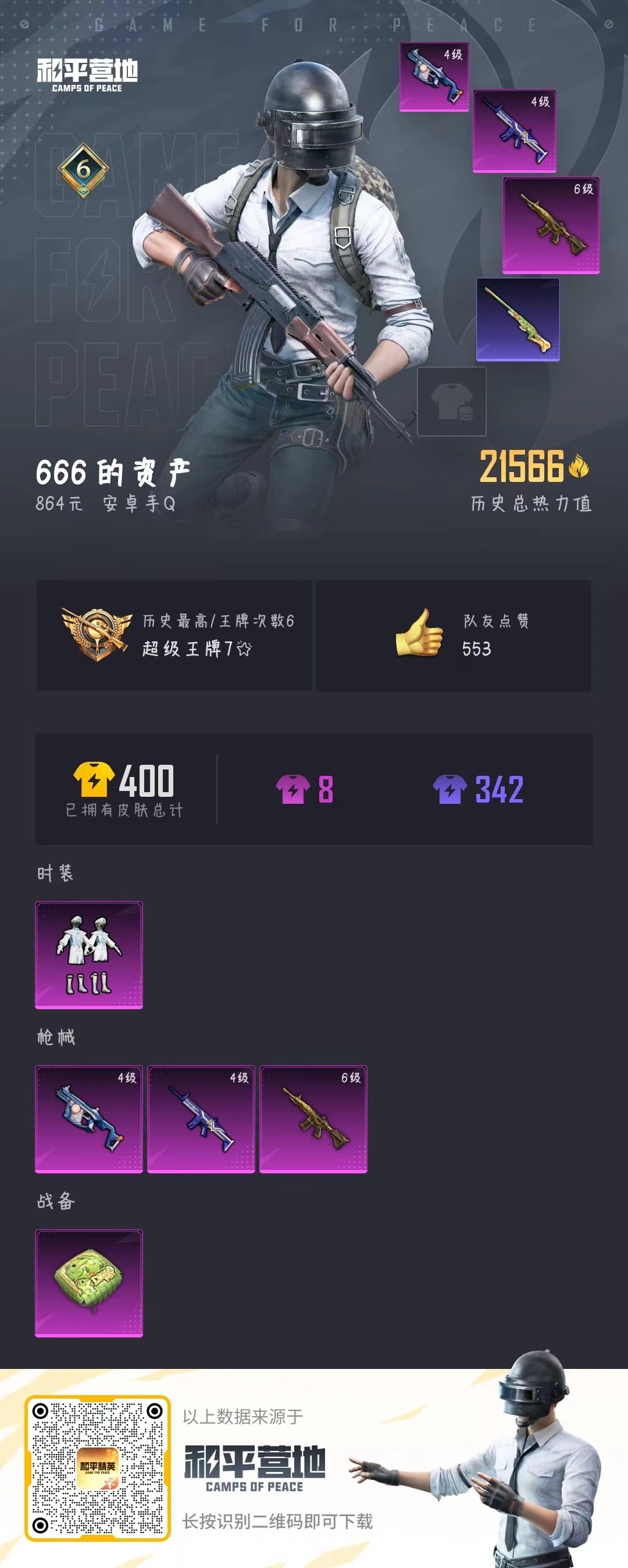 HP265542和平精英账号详情图10 HP265542和平精英账号详情图10