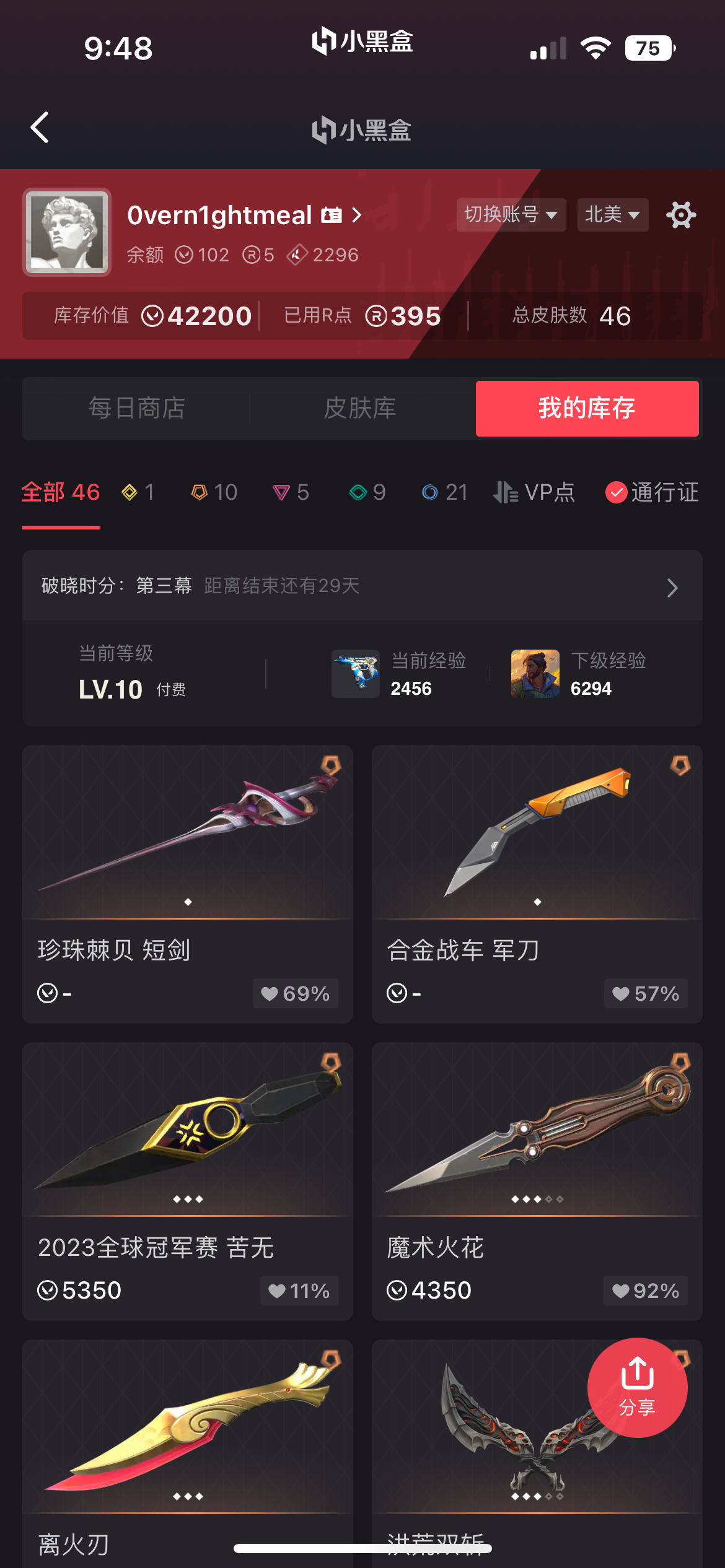 WA20574瓦罗兰特账号详情图2