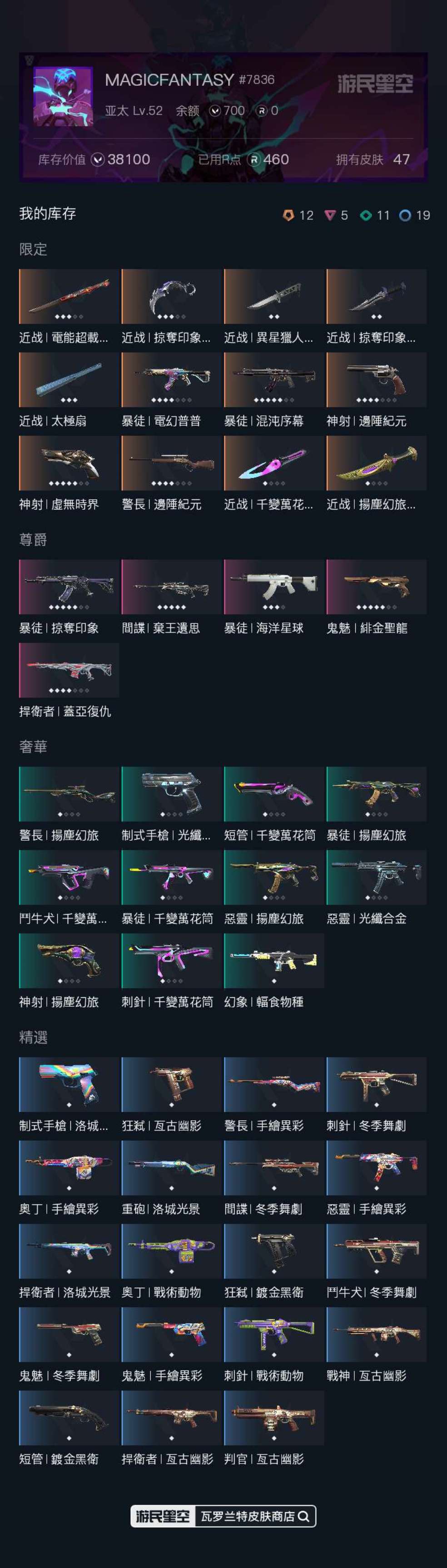 WA20688瓦罗兰特账号详情图1 WA20688瓦罗兰特账号详情图1