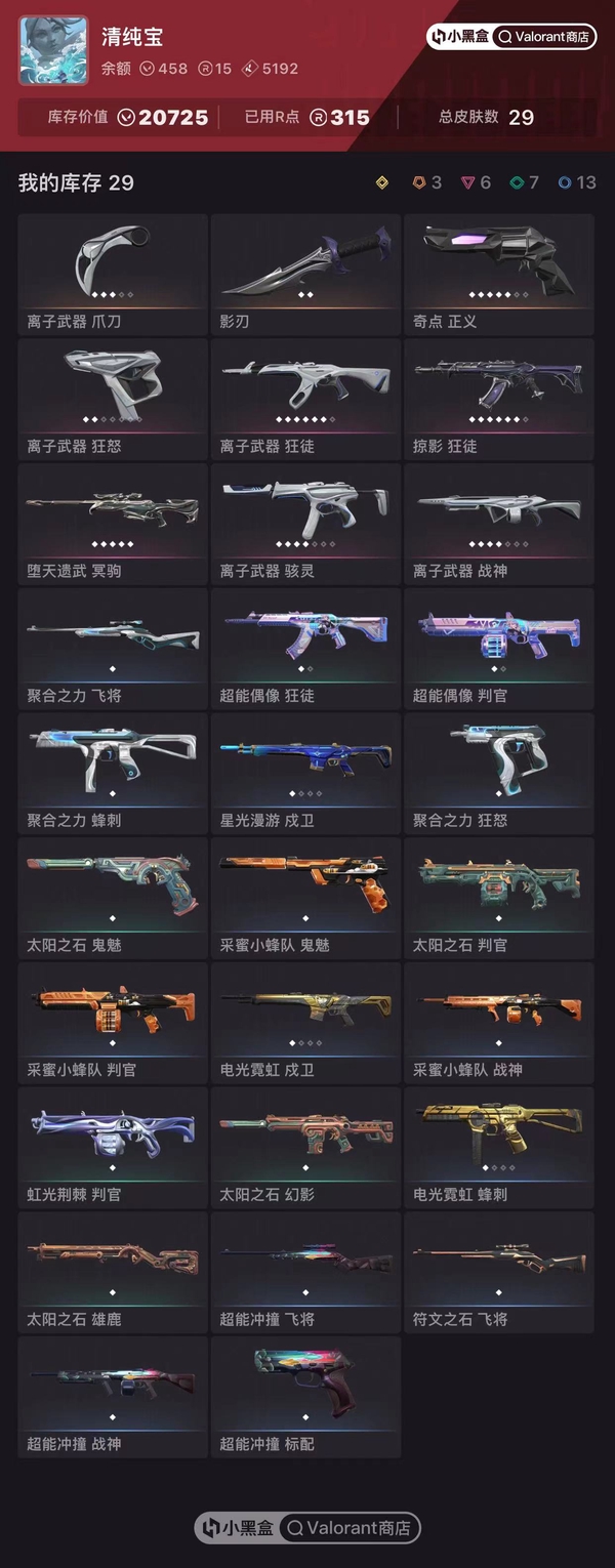瓦罗兰特账号中国港服离子2.0套装 掠夺AK 奇点神射 弃王大狙