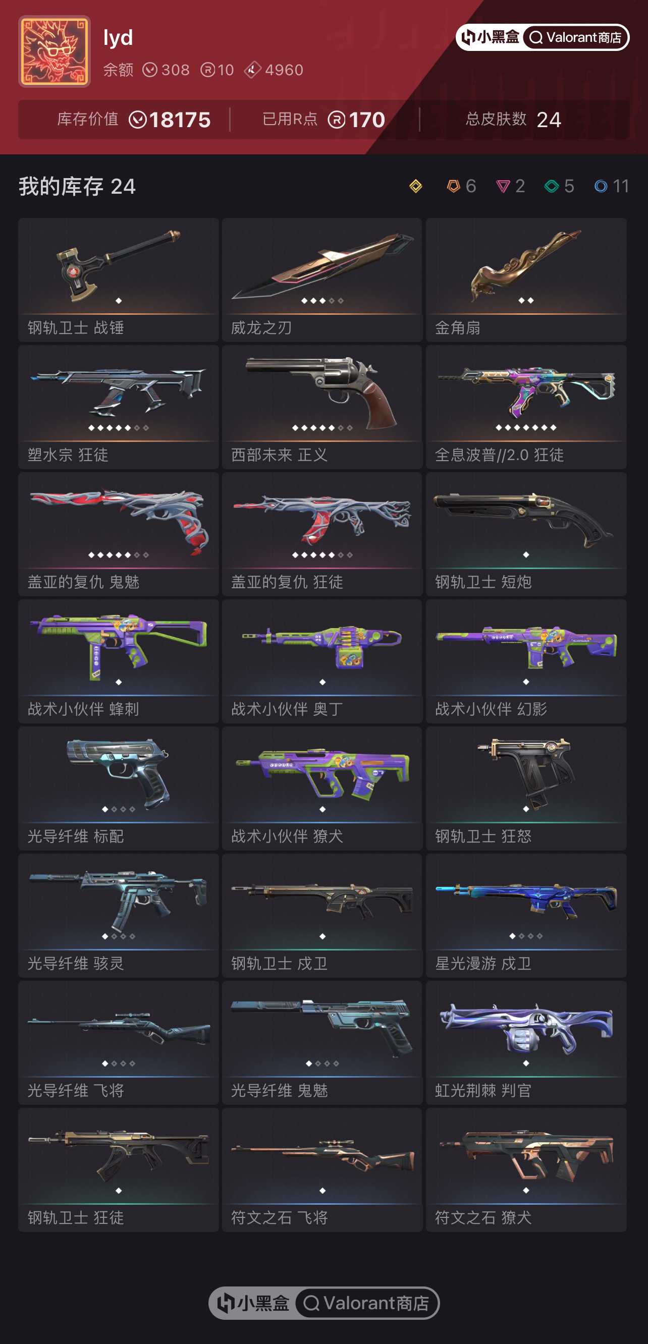WA21262瓦罗兰特账号详情图1 WA21262瓦罗兰特账号详情图1