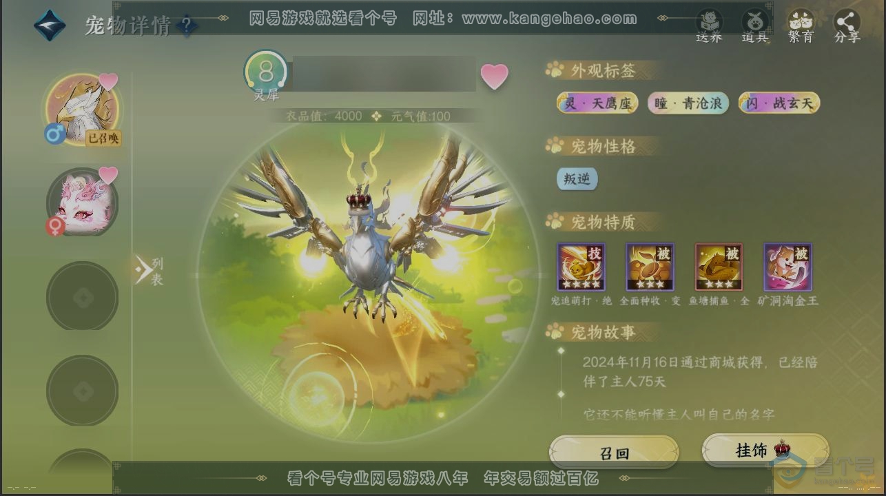 NSH32256逆水寒手游账号详情图14