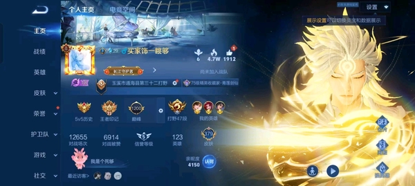 王者荣耀账号安卓QQv8极品号,4个典藏,379皮肤,7个金标,皮肤如图,可二次