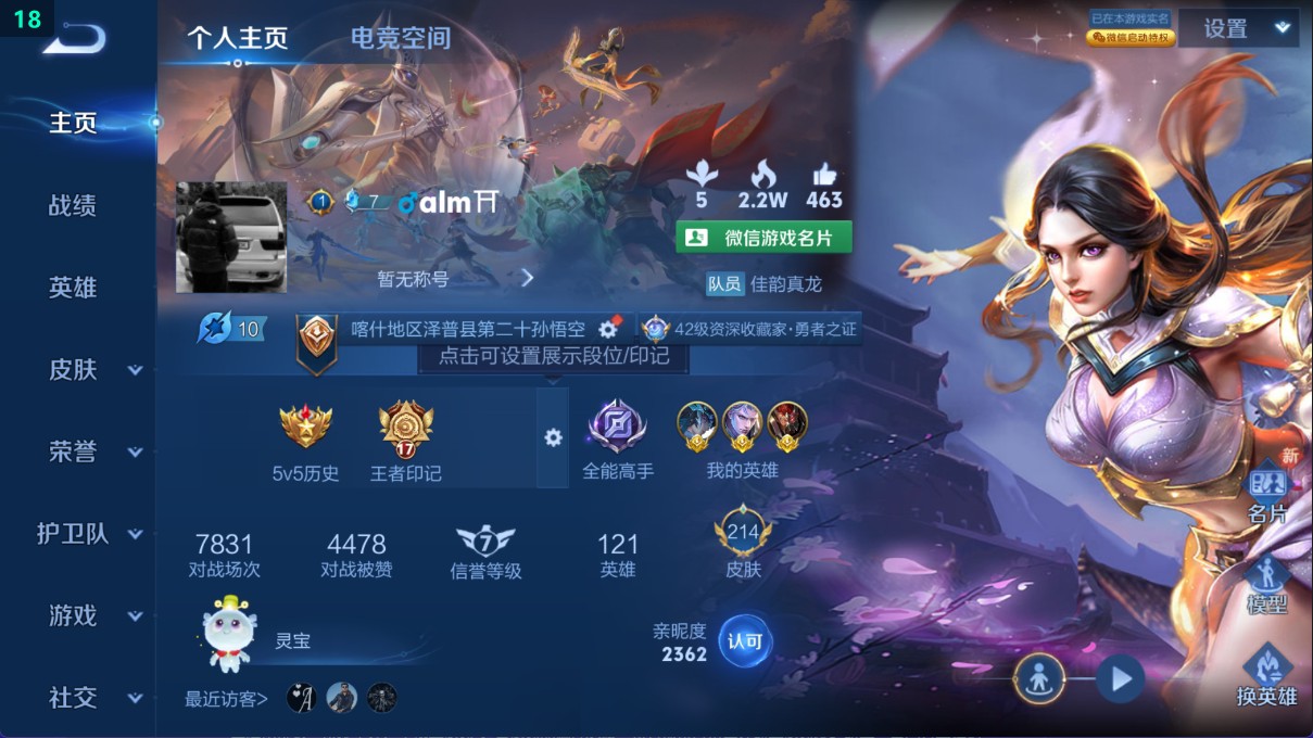 WZ389373王者荣耀账号详情图8 WZ389373王者荣耀账号详情图8