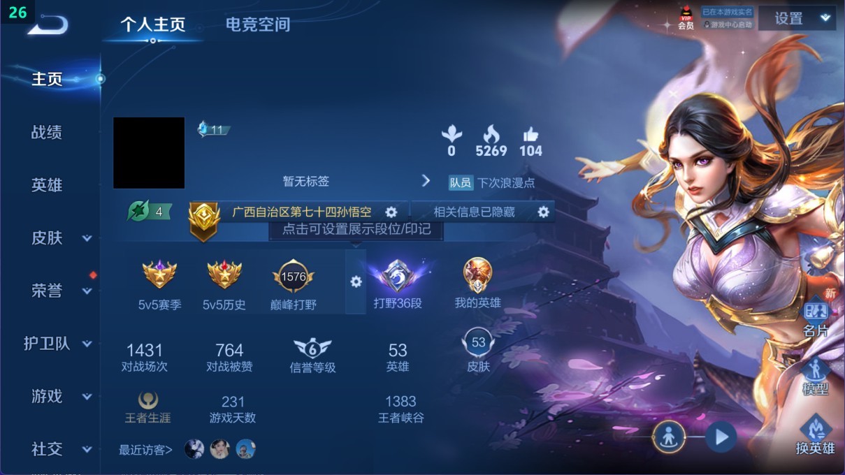 WZ3100482王者荣耀账号详情图3 WZ3100482王者荣耀账号详情图3