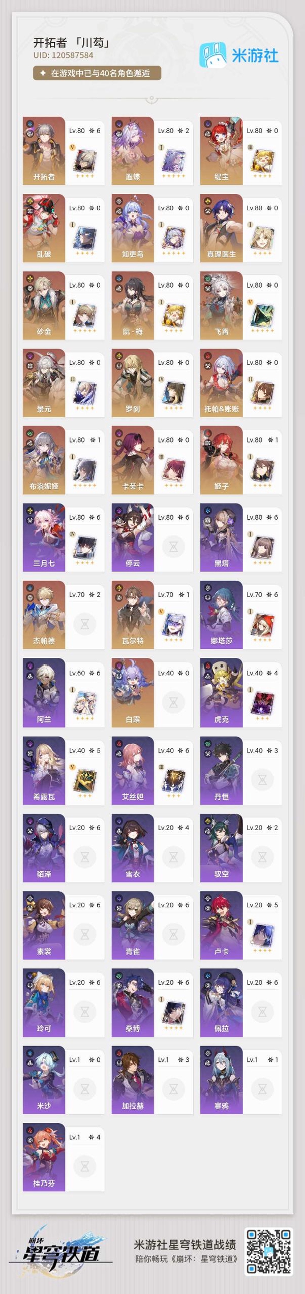 星穹铁道账号mihoyo服2+1 遐蝶 带提宝 现版本 顶级配对