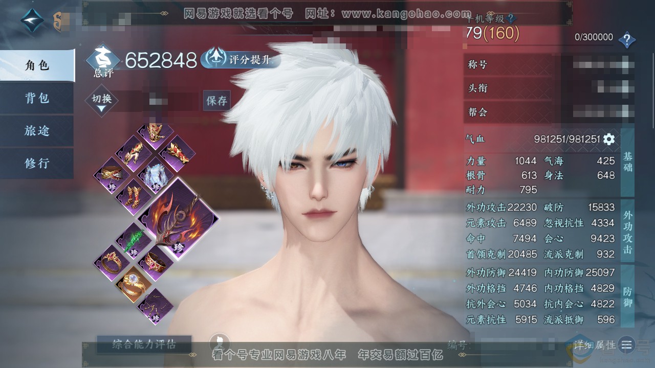 NSH313055逆水寒手游账号详情图1