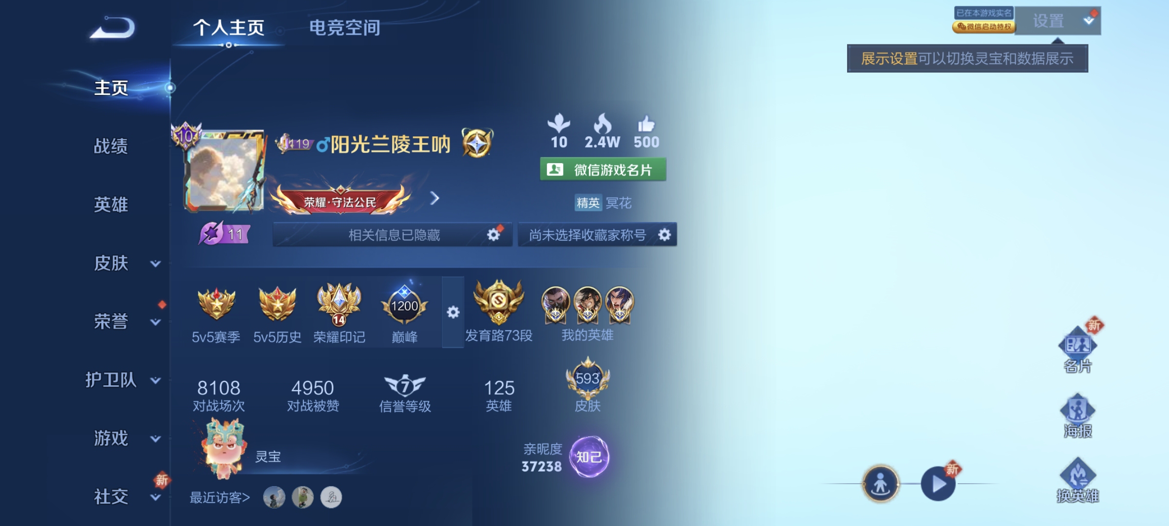 WZ3145699王者荣耀账号详情图20 WZ3145699王者荣耀账号详情图20