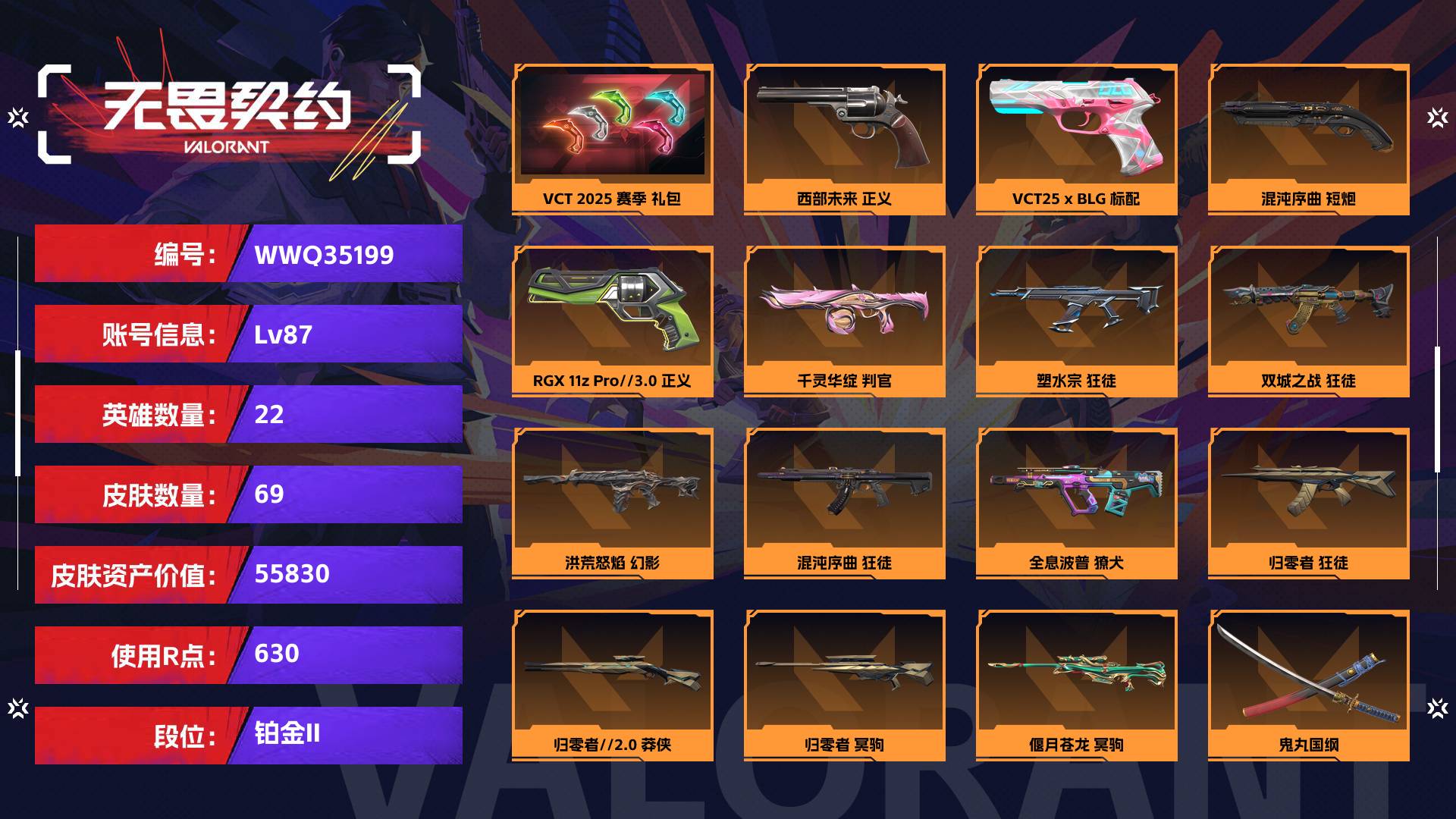 WWQ35199无畏契约账号详情图1