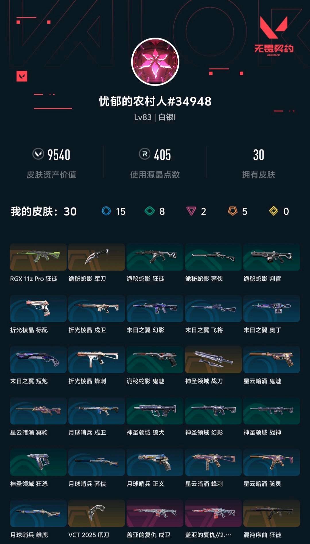 WWQ35733无畏契约账号详情图1