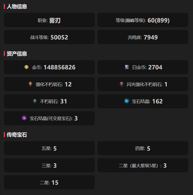 AH61715暗黑不朽账号详情图1 AH61715暗黑不朽账号详情图1
