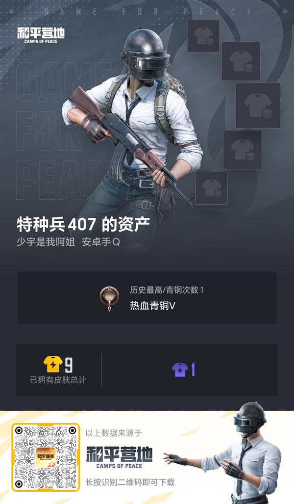 和平精英账号安卓QQ练手小白号