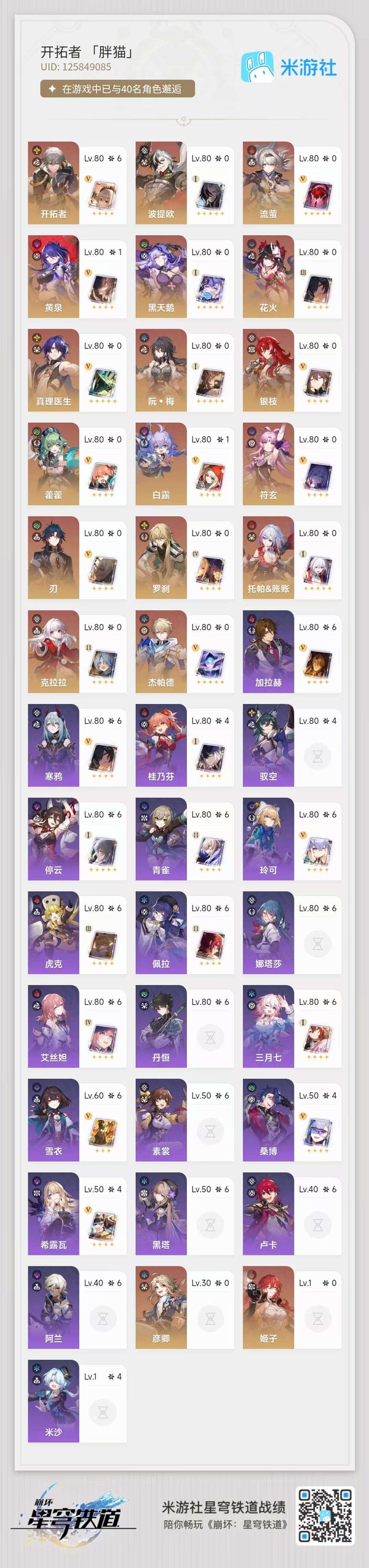 星穹铁道账号mihoyo服星铁退坑捡漏号