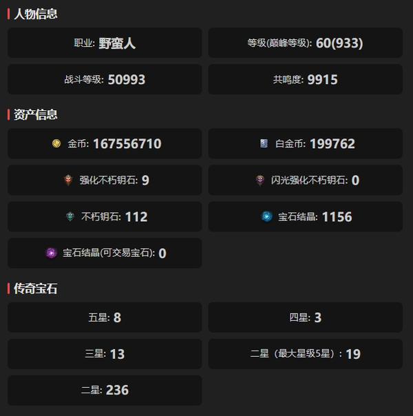 暗黑不朽账号官服安达莉尔编号32153   共鸣9915   野蛮人