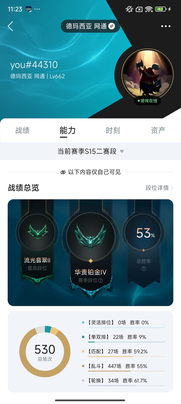 英雄联盟账号网通德玛西亚德玛西亚  Lv662  华贵铂金IV  英雄 170  炫彩  232  终极 1  神话 20  限定 44  传说 40  史诗 77   王者 4  勇士 4