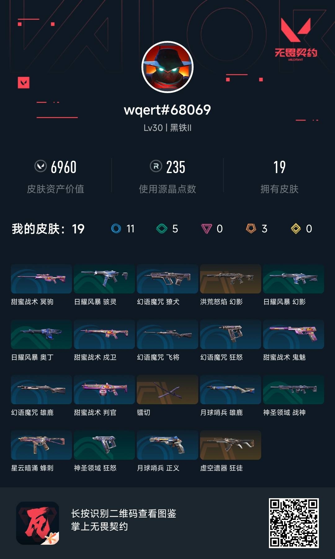 WWQ37309无畏契约账号详情图6 WWQ37309无畏契约账号详情图6