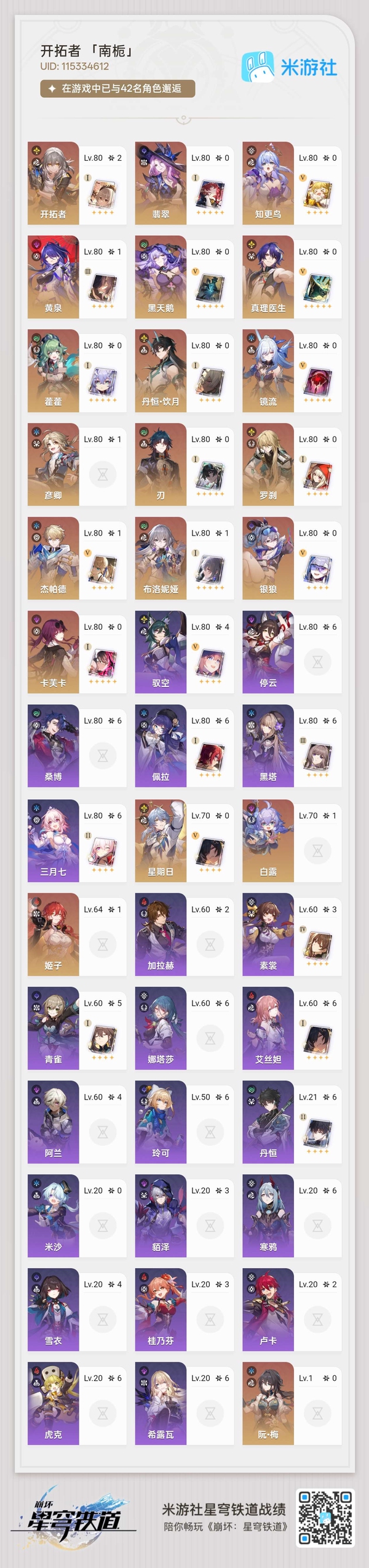 星穹铁道账号mihoyo服原神崩铁号一起出