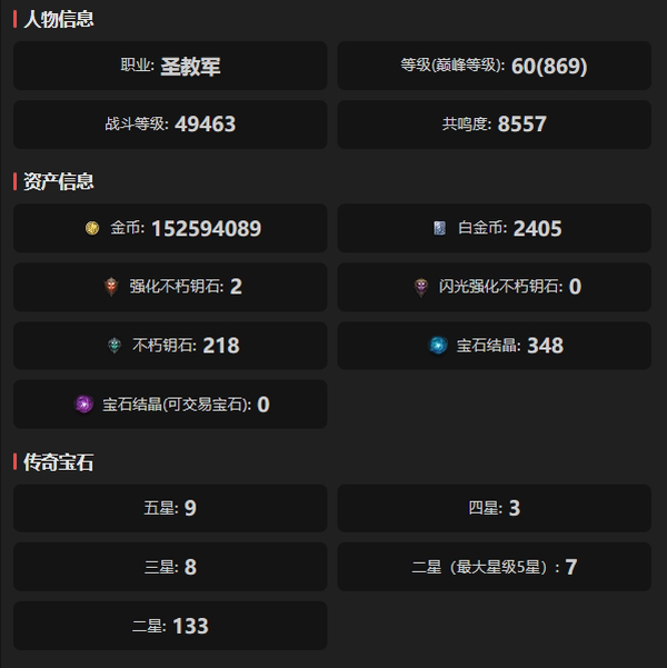 暗黑不朽账号官服桑德罗编号42241   共鸣8557   圣教军