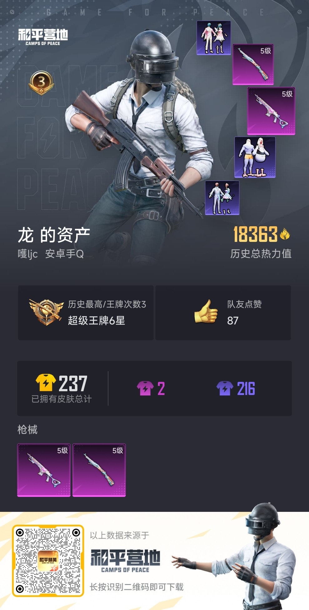 HP3293991和平精英账号详情图7 HP3293991和平精英账号详情图7