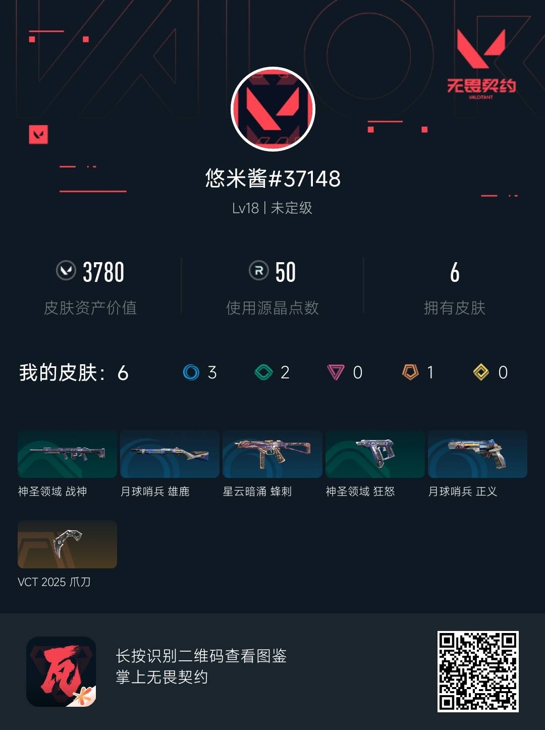 WWQ38725无畏契约账号详情图5 WWQ38725无畏契约账号详情图5