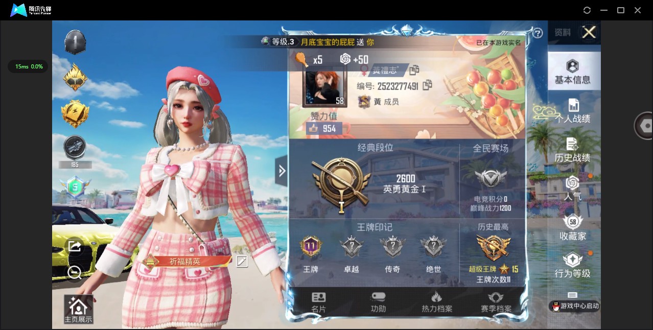 HP3303173和平精英账号详情图9