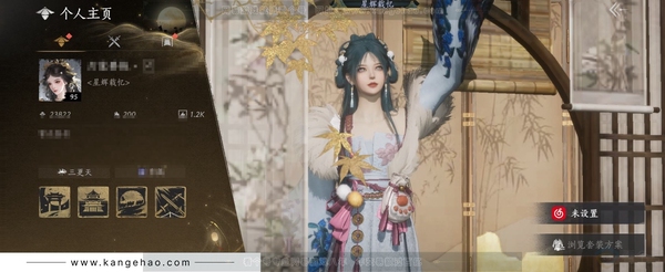 燕云十六声账号官服官服 女角色 角色等级：95
 风华值：23822
 武林造诣：3.027鹅
 套装：葬花吟/晏平生/山水一砚/鹊踏枝/青玉案/贺新词/红尘书/火宅三更/花问春言/午风清/一心三藏/逐红花/遥夜...