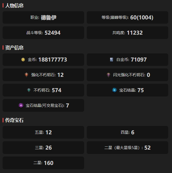 暗黑不朽账号官服安达莉尔编号22841   共鸣11232   德鲁伊