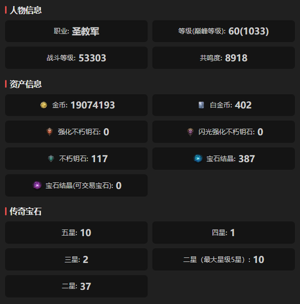 暗黑不朽账号官服安达莉尔编号32214   共鸣8918   圣教军