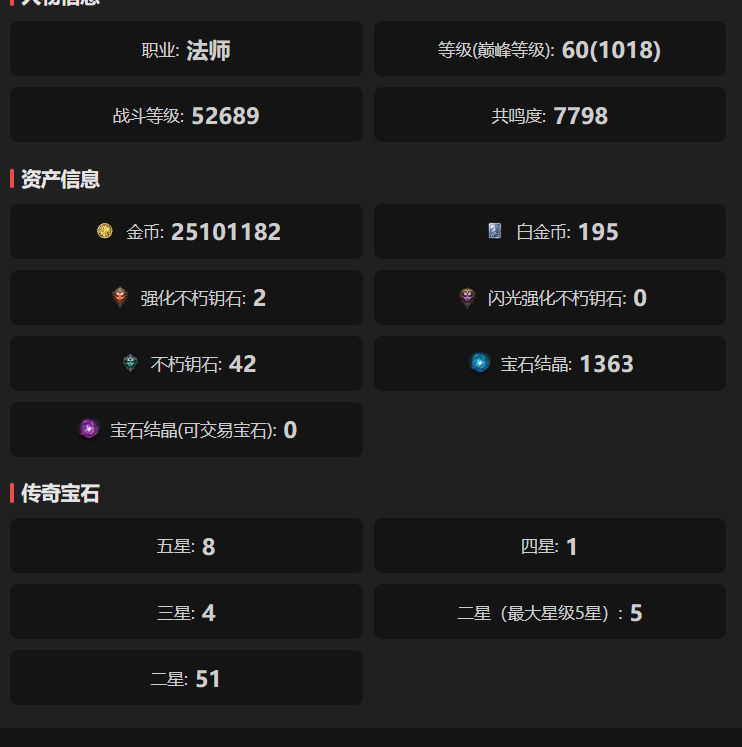 AH42474暗黑不朽账号详情图1