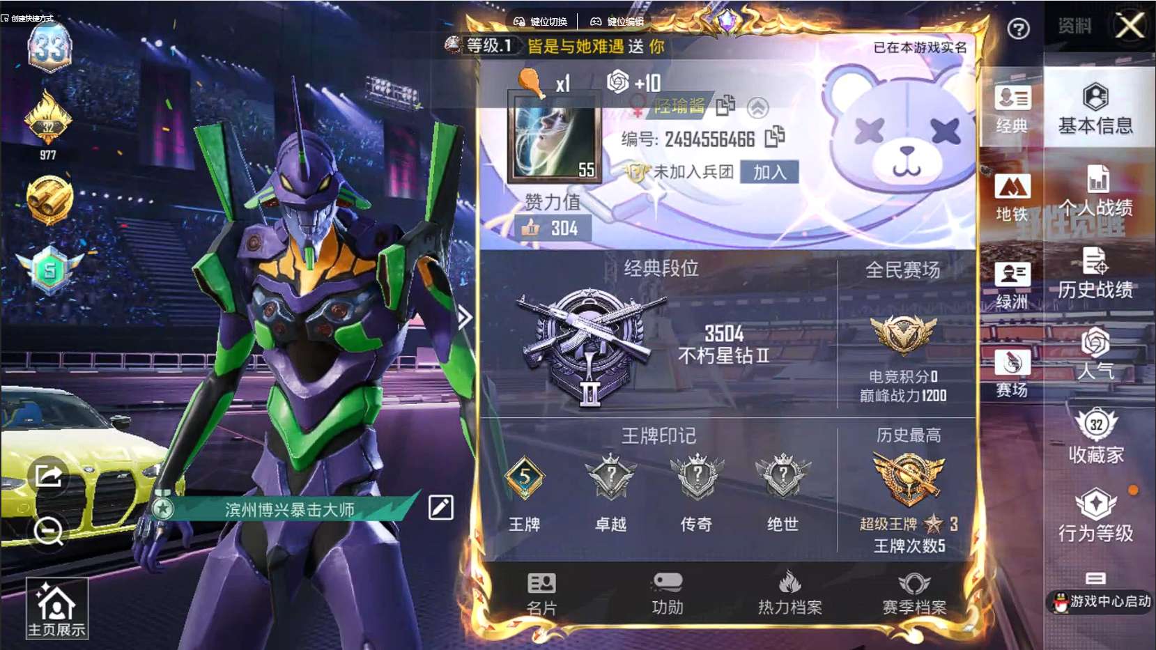 HP3335537和平精英账号详情图8