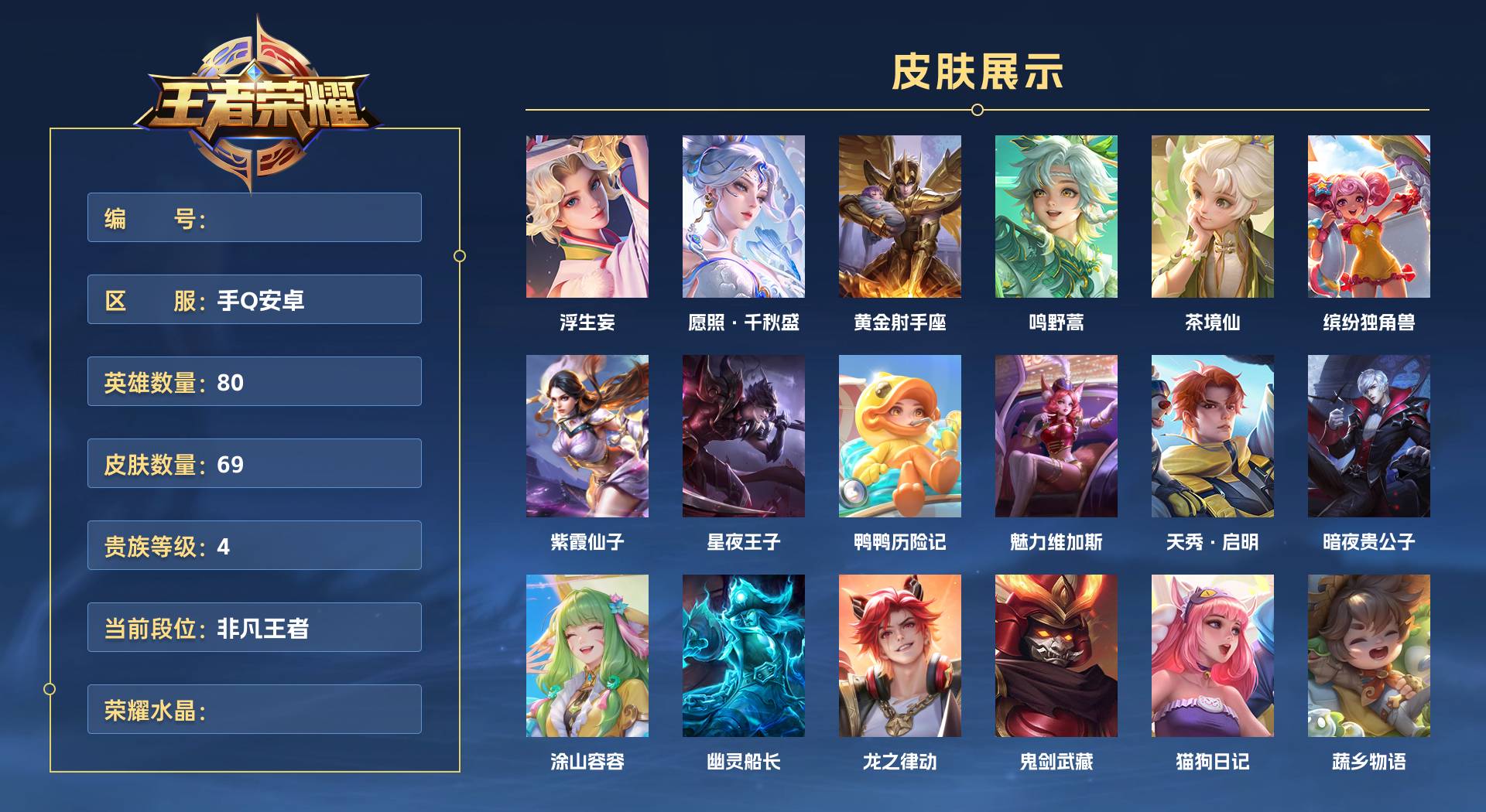 WZ3324757王者荣耀账号详情图1