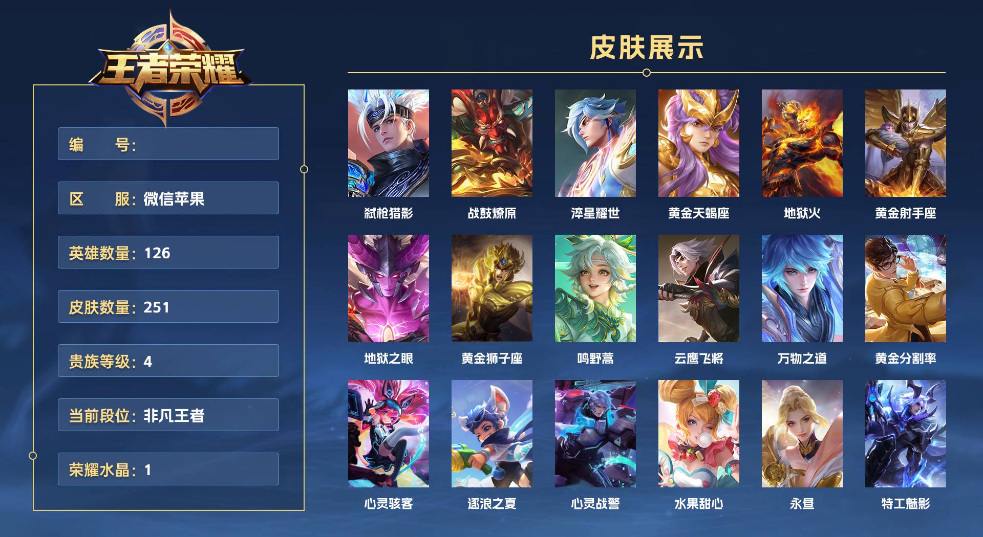 WZ3336664王者荣耀账号详情图1