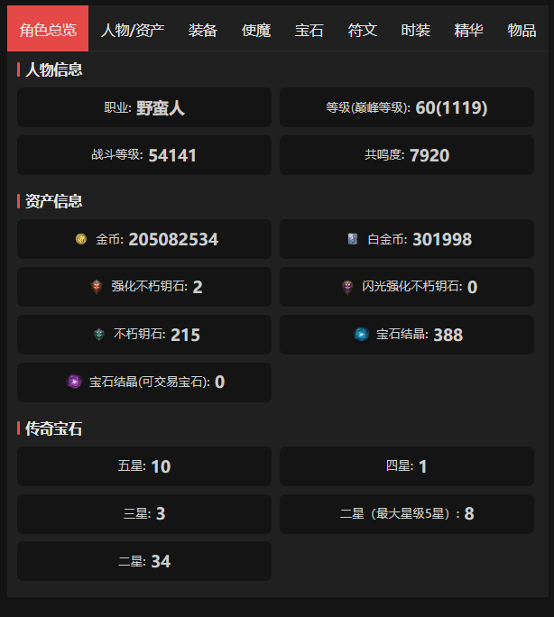 AH23032暗黑不朽账号详情图1