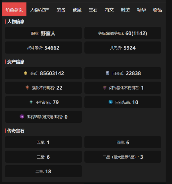 暗黑不朽账号官服衣卒尔编号22976      共鸣5924     野蛮人